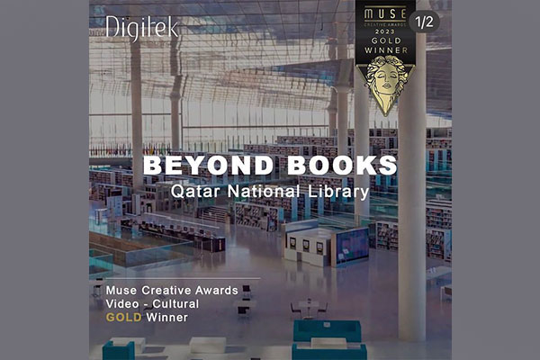 I am so excited to share that my idea for the main video for the Qatar National Library won the Gold for Creativity!