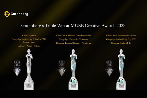 Gutenberg Wins a Triple at the MUSE Awards 2023!
