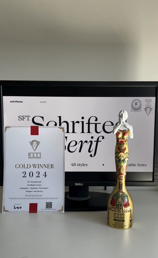 SFT Schrifted Serif has won Gold at the MUSE Creative Awards! - MUSE Winner Gallery